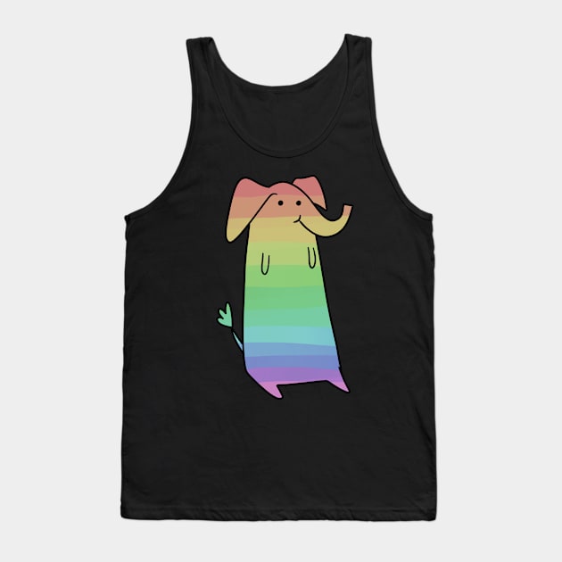 Rainbow Long Boi Elephant Tank Top by saradaboru